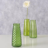 Boltze home vase verre vert h22,5cm