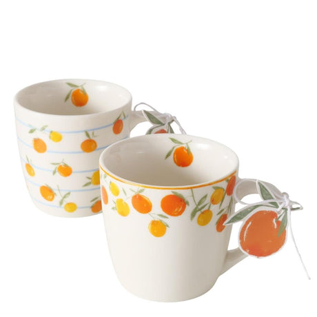 Boltze home mug orange 250ml porcelaine dia8x7,9cm en 2 versions