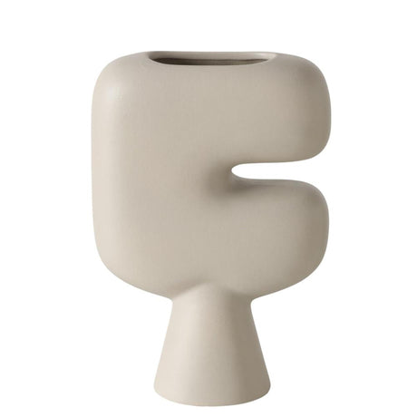 Boltze home vase pasu 16x6x22,8cm céramique beige