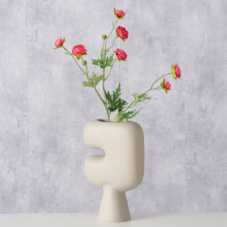Boltze home vase pasu 16x6x22,8cm céramique beige