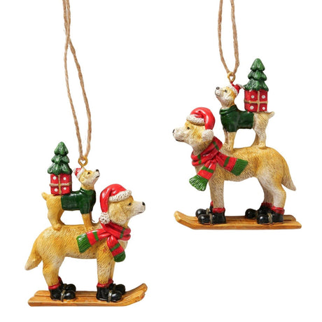 Boltze home pendentif de Noël chien 6x2x8,5cm