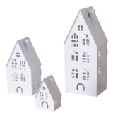 Boltze home ensemble de lanternes maison 3 pièces blanc