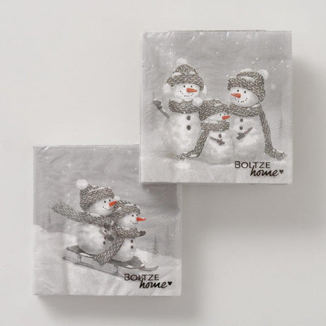 Serviettes Boltze home givrées lot de 20