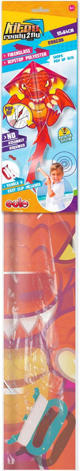 Kites Ready 2 Fly - Pop -Up Mini Nylon Vlieger Dragon