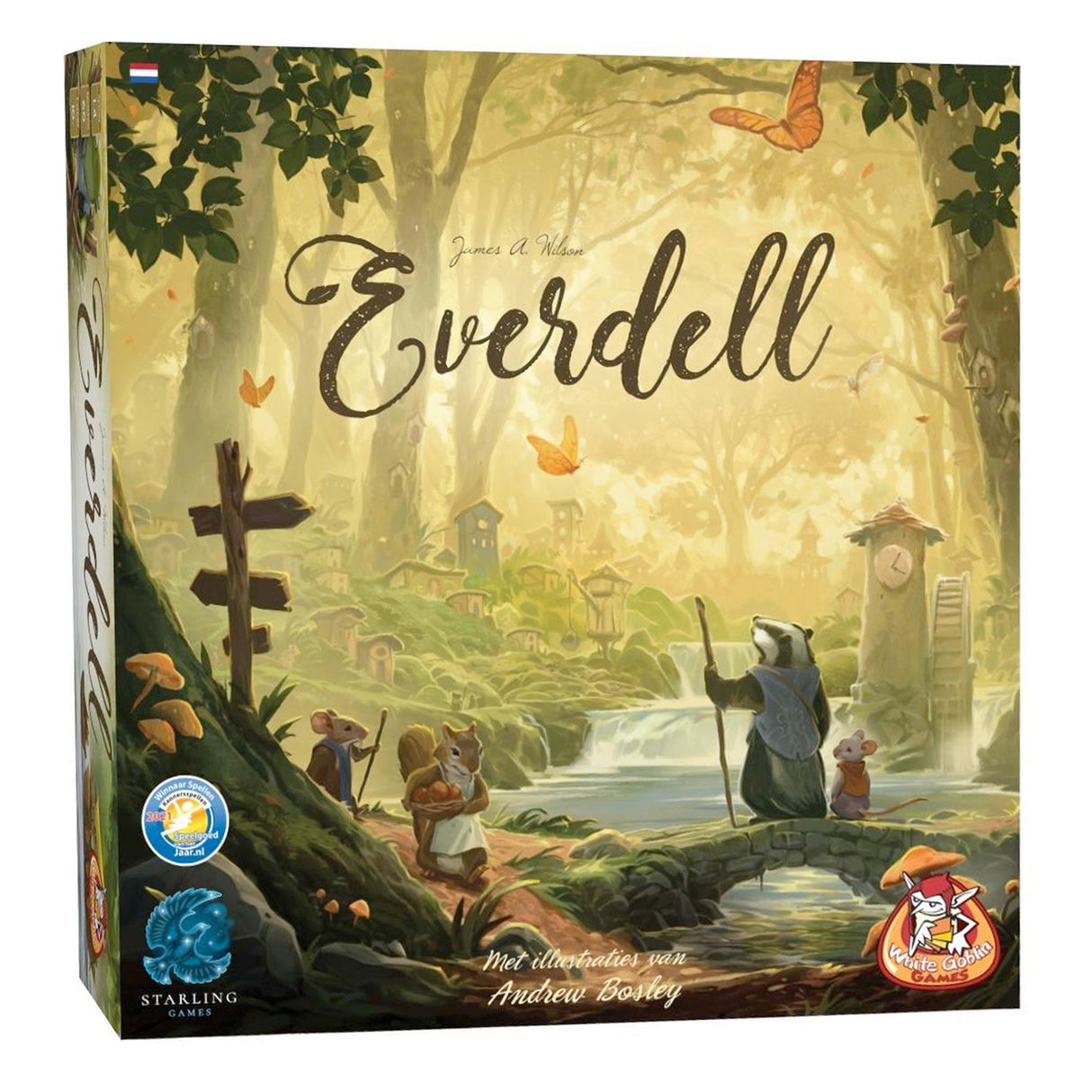 Vita goblin -spel Everdell brädspel