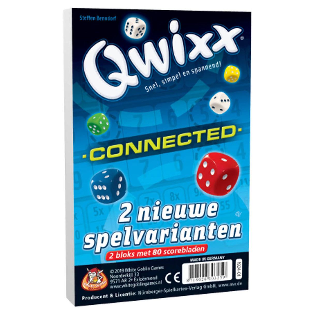 Jeux de gobelin blancs extension Qwixx connectée