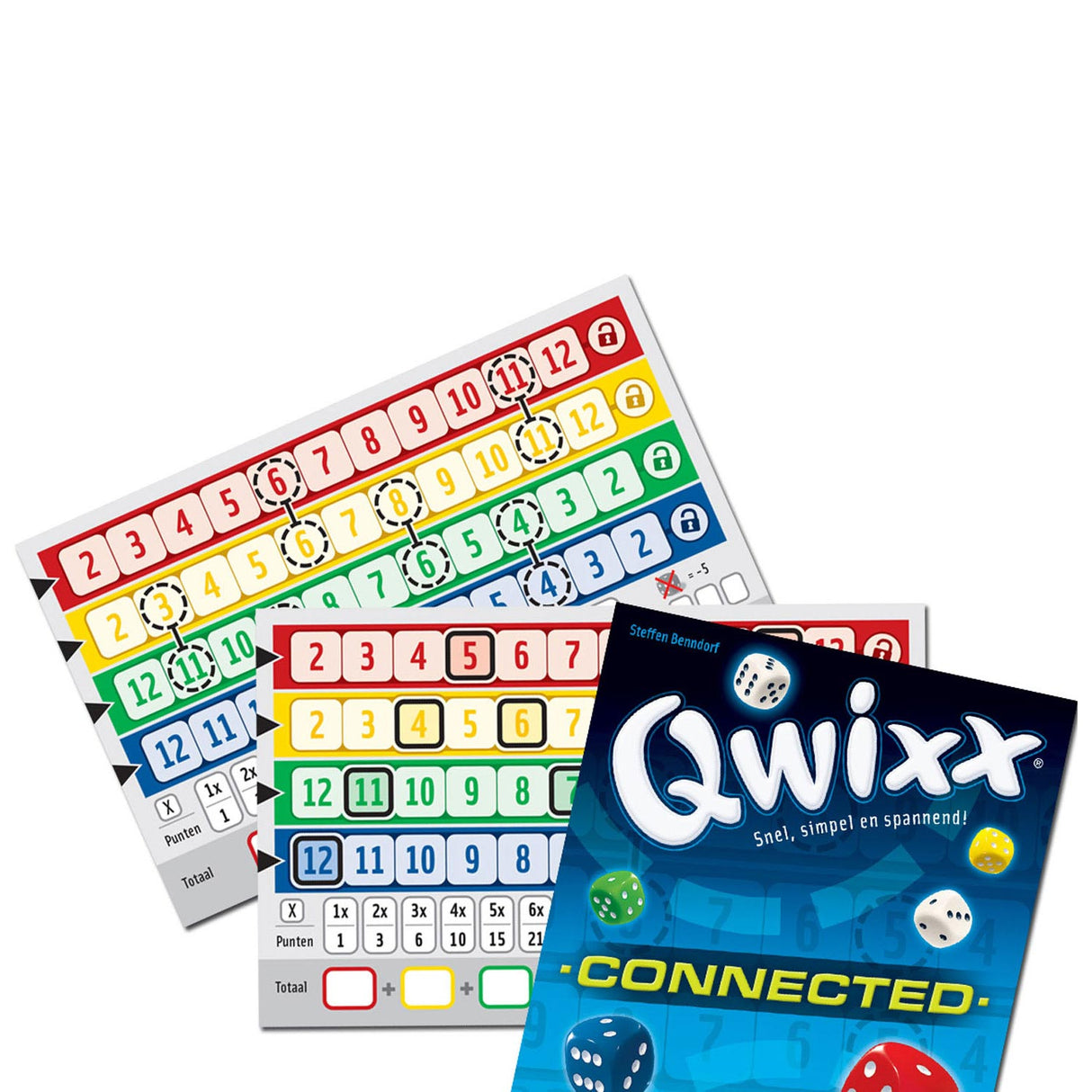 Jeux de gobelin blancs extension Qwixx connectée