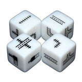Encre de chemin de fer de jeux de gobelin blanc - jeu de dés version bleu profond