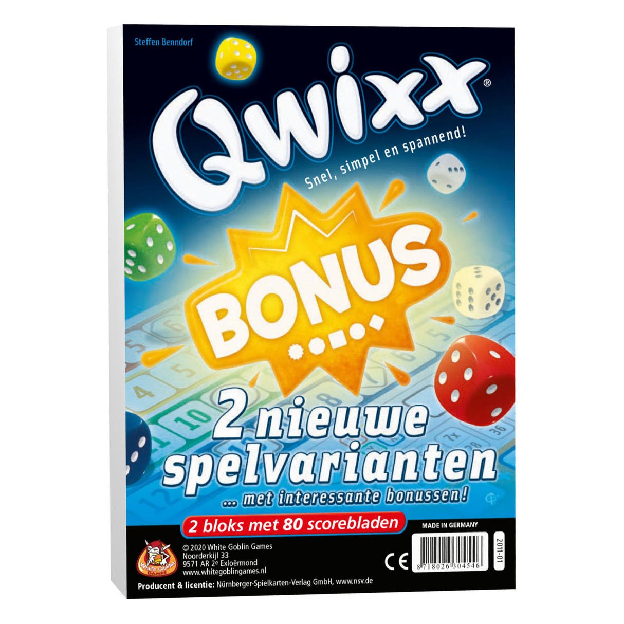 Giochi White Goblin Qwixx Bonus da dadi a dadi