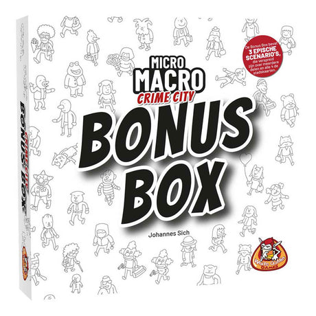Jeux de gobelins blancs - micromacro : crime city - coffret bonus - jeu coopératif - 1 à 4 joueurs - 3 scénarios épiques - ne peut être résolu qu'avec les 4 éditions - 11 scénarios bonus