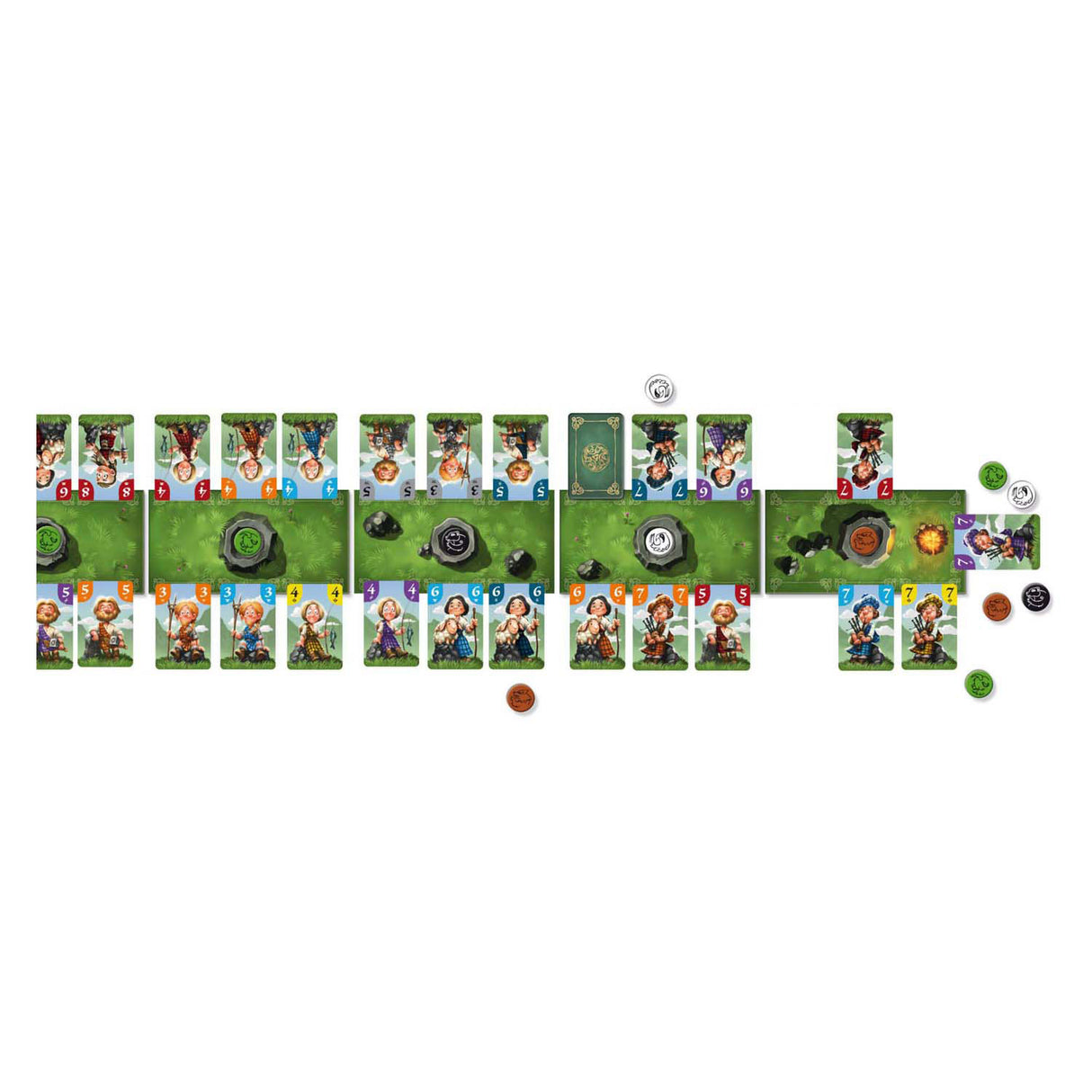 Jeux de gobelins blancs rusés écossais - jeu de cartes