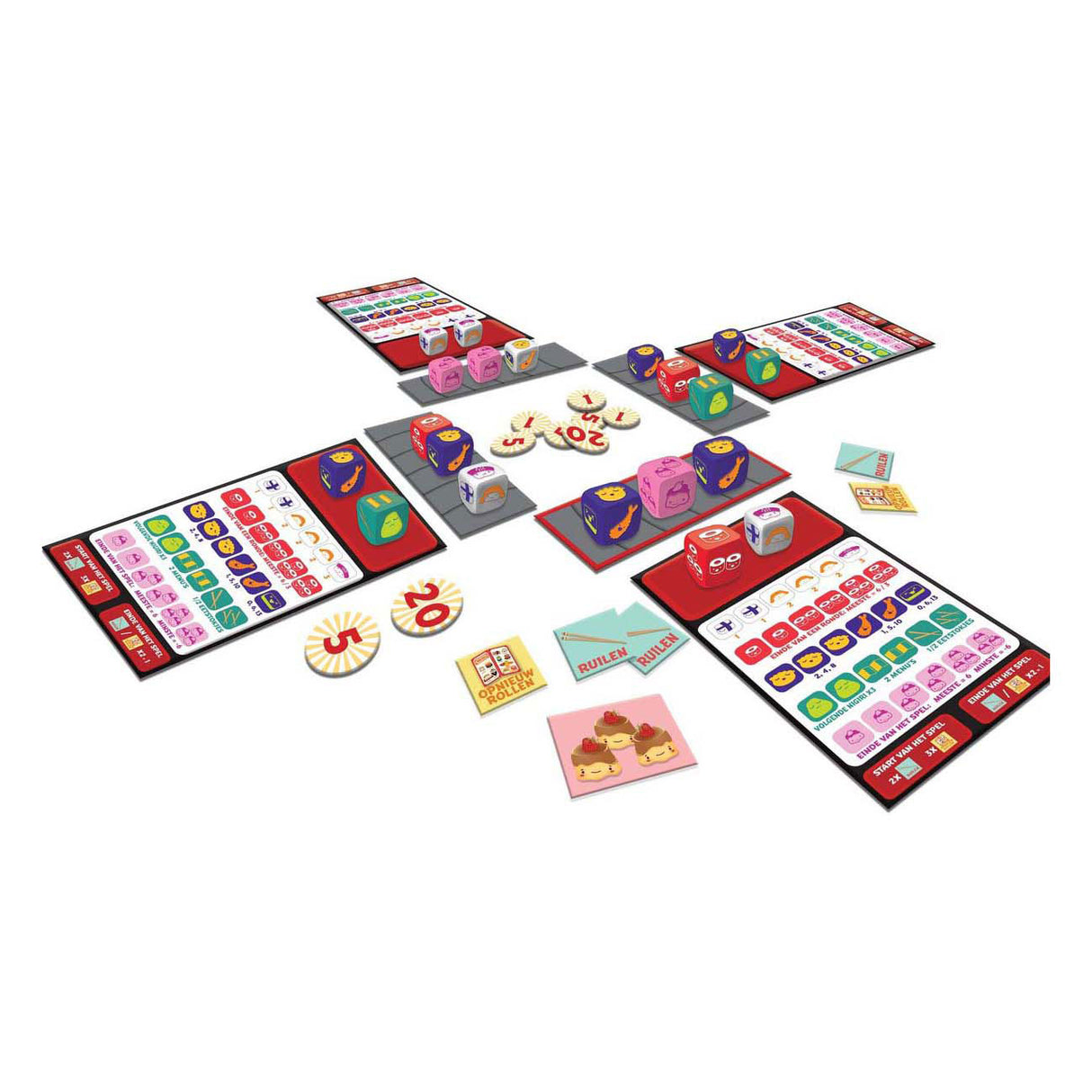 Roll de sushi à jeux de gobelin blancs