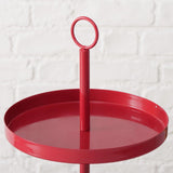 Boltze home etagère rouge ø30xh34cm