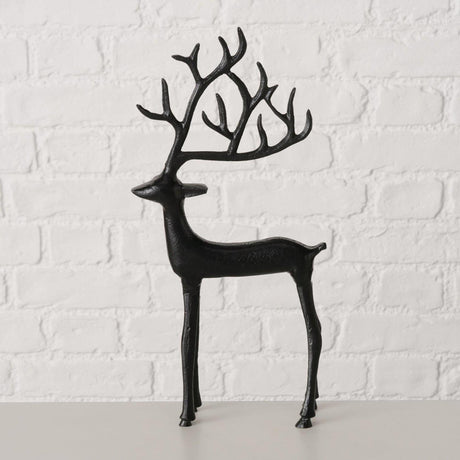 Boltze home figurine cerf noir 18x3x38cm