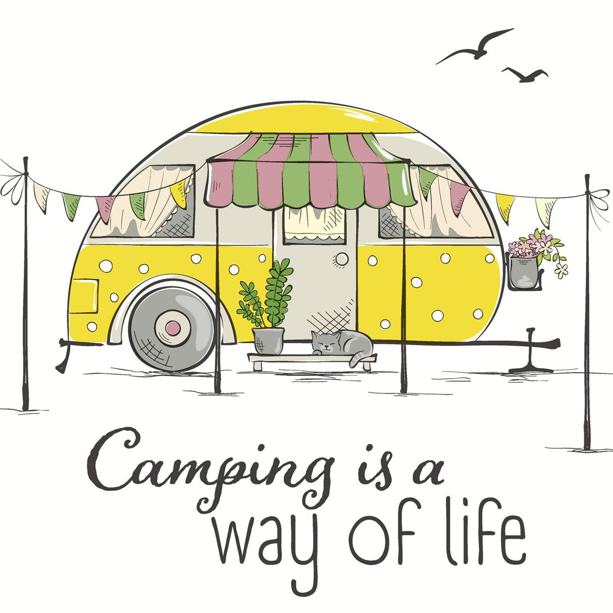 Duni serviettes camp life 33x33cm 20 pièces