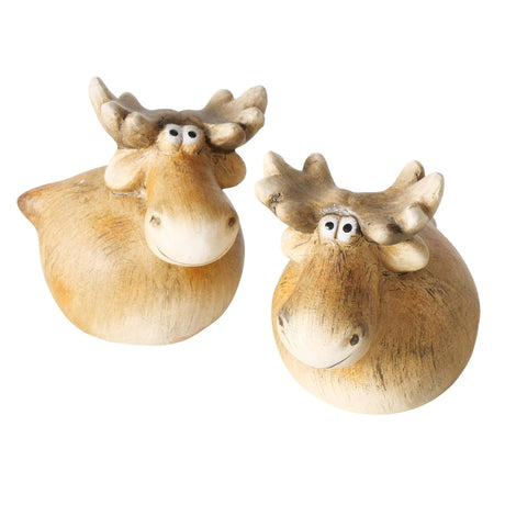 Boltze home figurine élan melvin 8x8x8.5cm 2 assortis