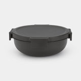 Brabantia récipient à salade 1,3l gris foncé
