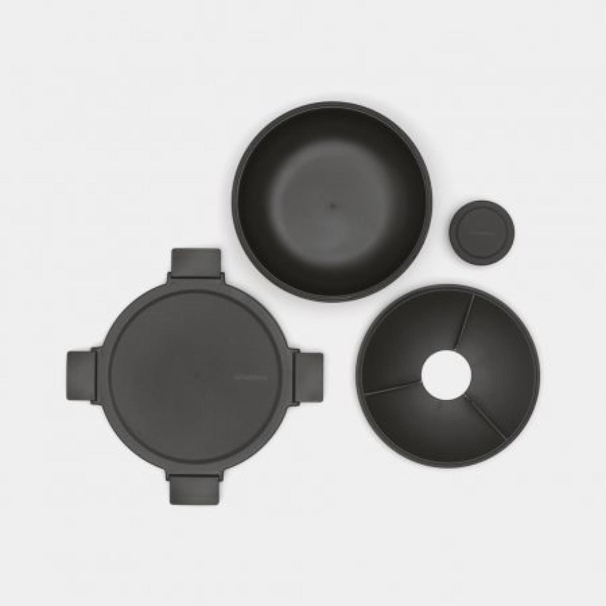 Brabantia récipient à salade 1,3l gris foncé