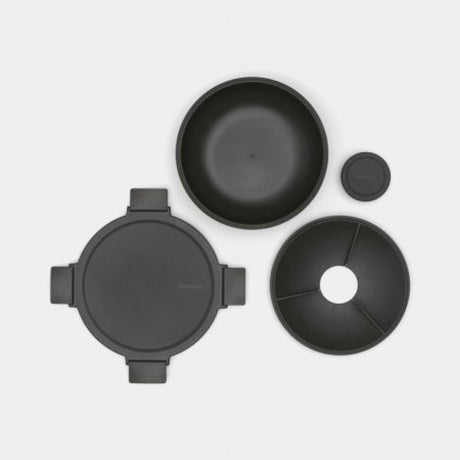 Brabantia récipient à salade 1,3l gris foncé