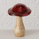 Boltze maison champignon pilo bois de manguier 10x10x14.5cm