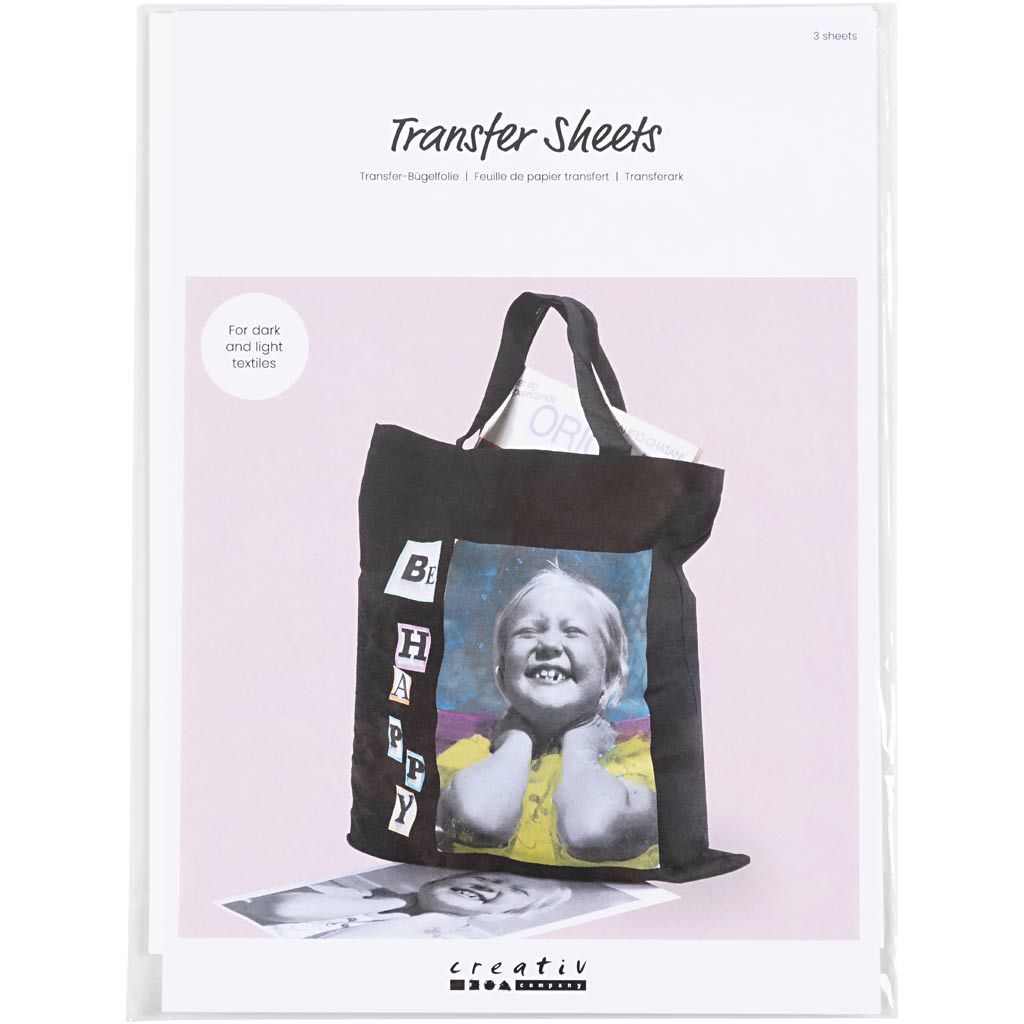 Creativ Company Transfer Felling White, 3 feuilles
