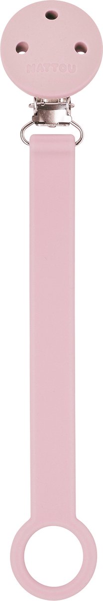 Nattou silicone - fopspeenketting met universele bevestiging - 21 cm - roze