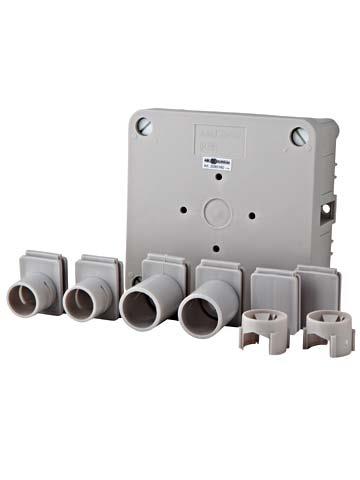 Enzo abl boîte à câbles uni abl gris avec couvercle 4047850