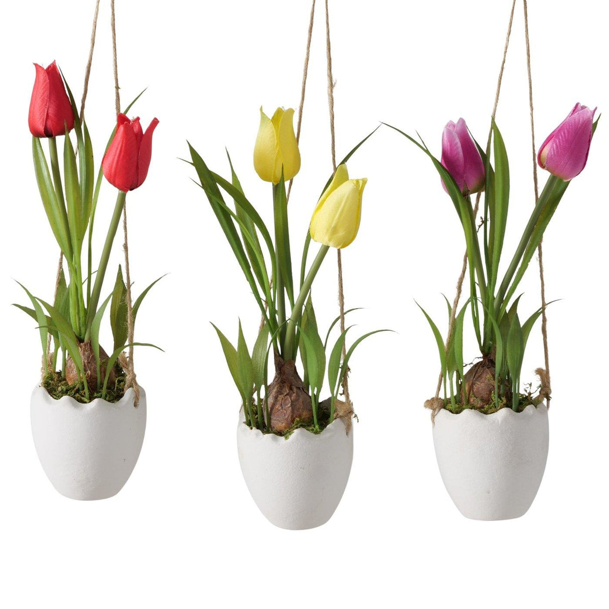 Boltze home boltze plante en pot suspendue tulipe h23cm