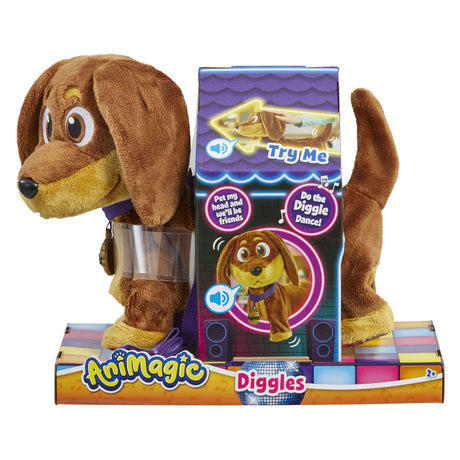 Autres marques peluche animagique chien diggles + son
