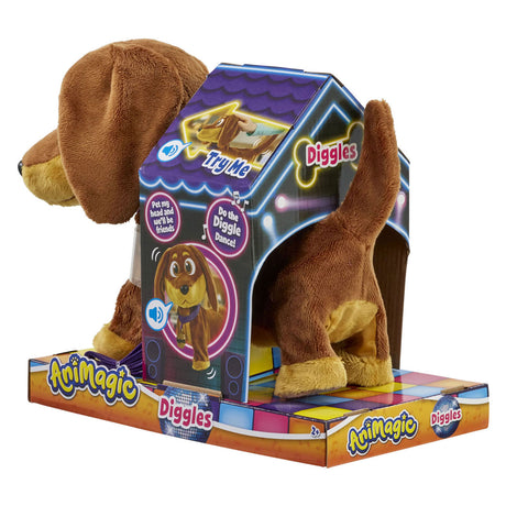 Peluche interactive Goliath animagic diggles pour chien