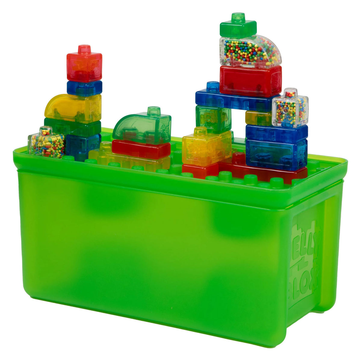 Boîte de rangement Goliath Jelly Blox - jouets de construction - blocs de construction souples - jeu sans douleur - à partir de 2 ans - sans BPA