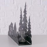 Boltze home theelichthouder kerstboom aro h25cm zwart ijzer