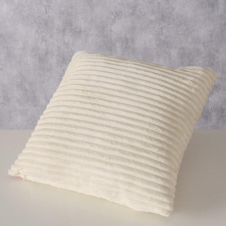 Boltze home kussen hygge polyester vierkant effen crã¨mewit