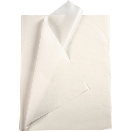 Papier de soie Creativ company, feuille 50x70 cm, 17 gr, blanc, 25 feuilles 1 boîte