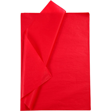 Papier de soie Creativ company, feuille 50x70 cm, 17 gr, rouge, 25 feuilles 1 boîte