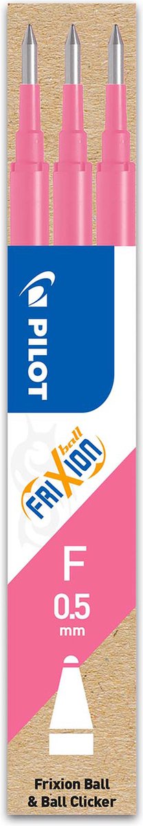Pilot set van 3 - vulling frixion ball 0.5 - roze - fijne penpunt