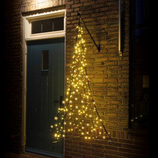 Fairybell Sapin de Noël LED suspendu 150 cm 240 LED lumière blanc chaud noir