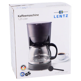 Cafetière Lentz 1,25l noire 750w