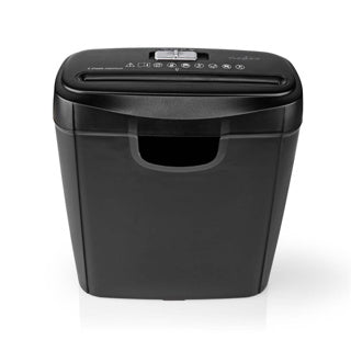 Destructeur de papier Nedis - 6x feuilles a4 - 10l - pour bureau à domicile - bandes p2 - noir