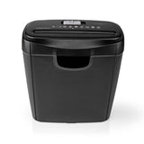 Destructeur de papier Nedis - 6x feuilles a4 - 10l - pour bureau à domicile - bandes p2 - noir