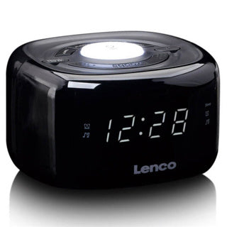 Radio-réveil Lenco FM avec lampe de nuit