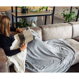 Couverture électrique Tomado 180x130 cm gris blanc