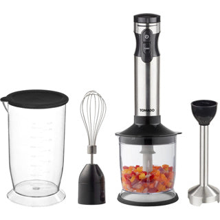 Ensemble mixeur plongeant Tomado acier inoxydable noir 1000w