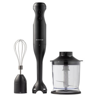 Inventum mixeur plongeant noir 350 watts mx350b avec fouet et hachoir