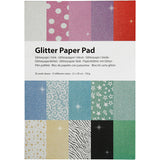 Bloc de papier à paillettes A4 150gr, 30 feuilles