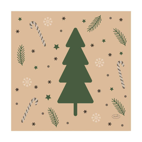 Serviettes Duni Noël naturel 33x33cm