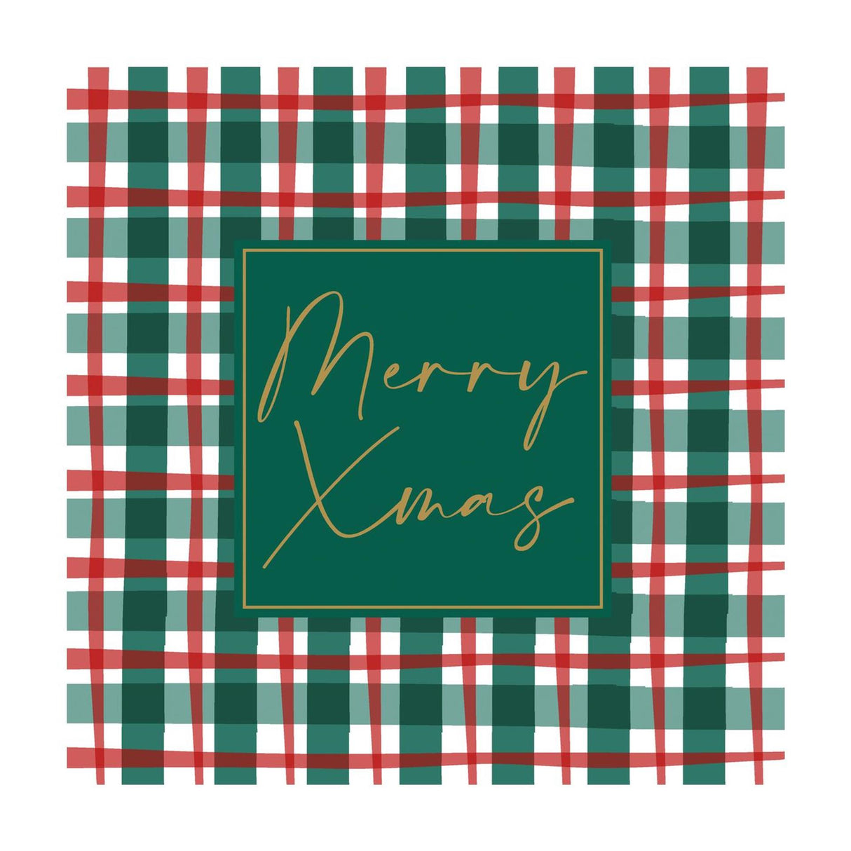 Serviettes Duni carreaux de Noël 24x24cm