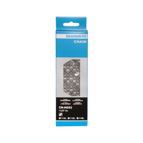 Collier Shimano HG53 - 9 Speed ​​- Silver - 116 Liens