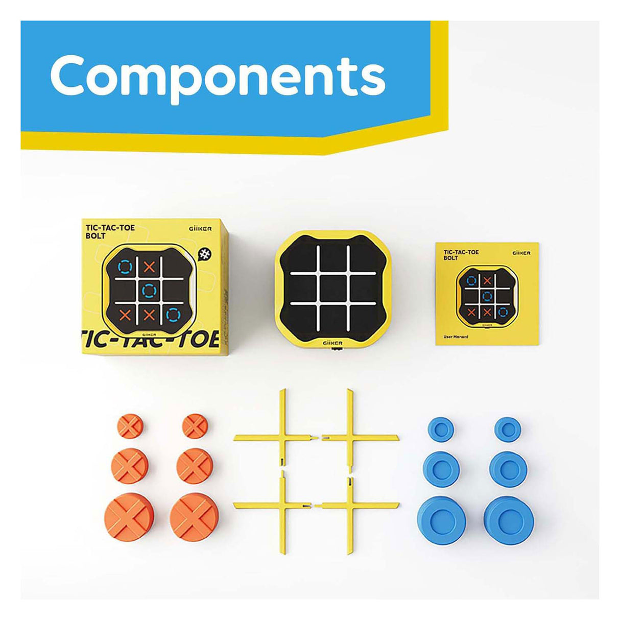 Jeu de tic-tac-toe Giiker - jaune