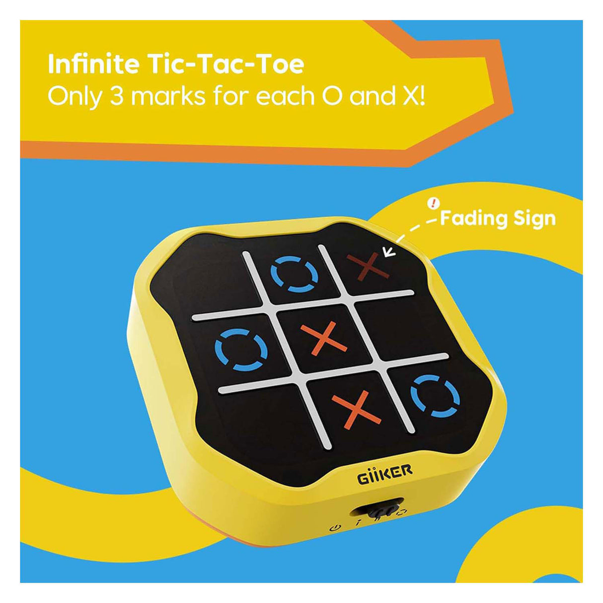 Jeu de tic-tac-toe Giiker - jaune